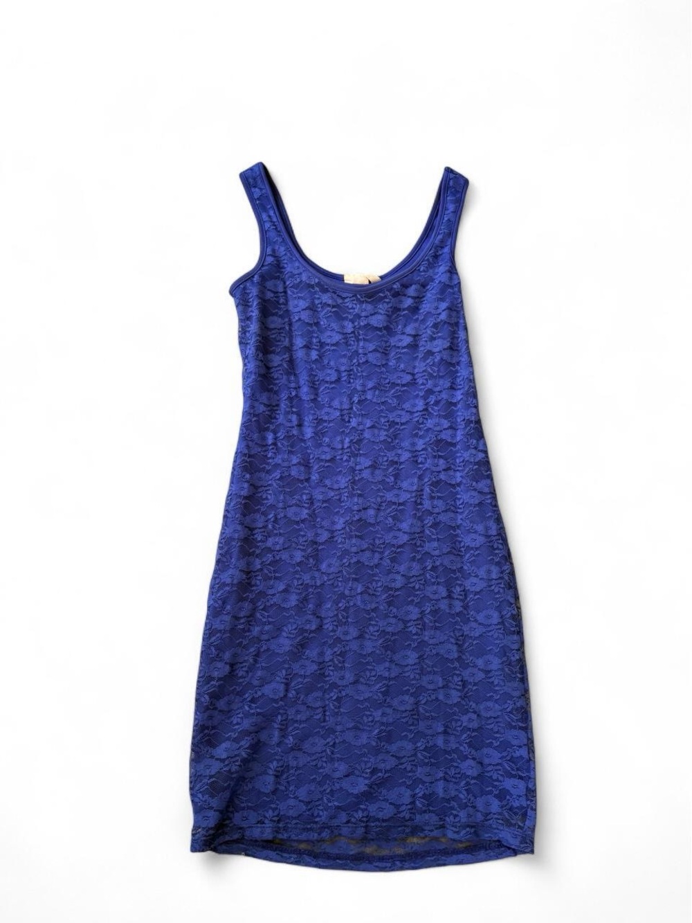 Mudd Sleeveless Lace Midi Dress in Royal Blue